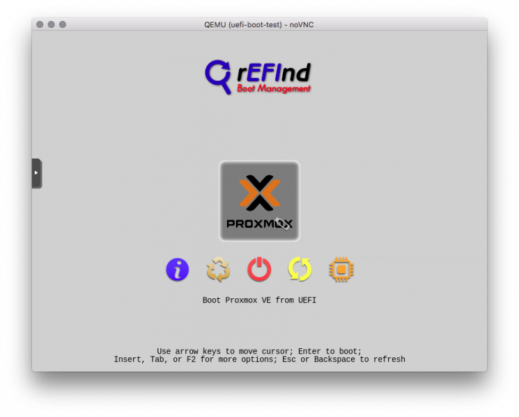 File:REFInd boot screen proxmox.png