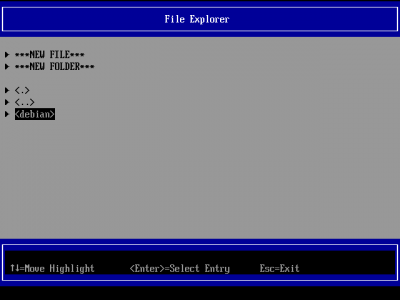 Bootloader File Chooser /EFI