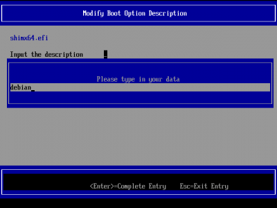 Modify Boot Option
