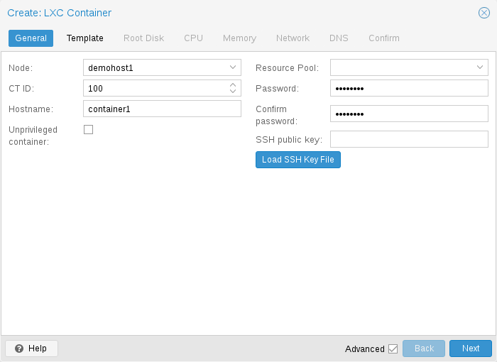 Linux Container Proxmox VE